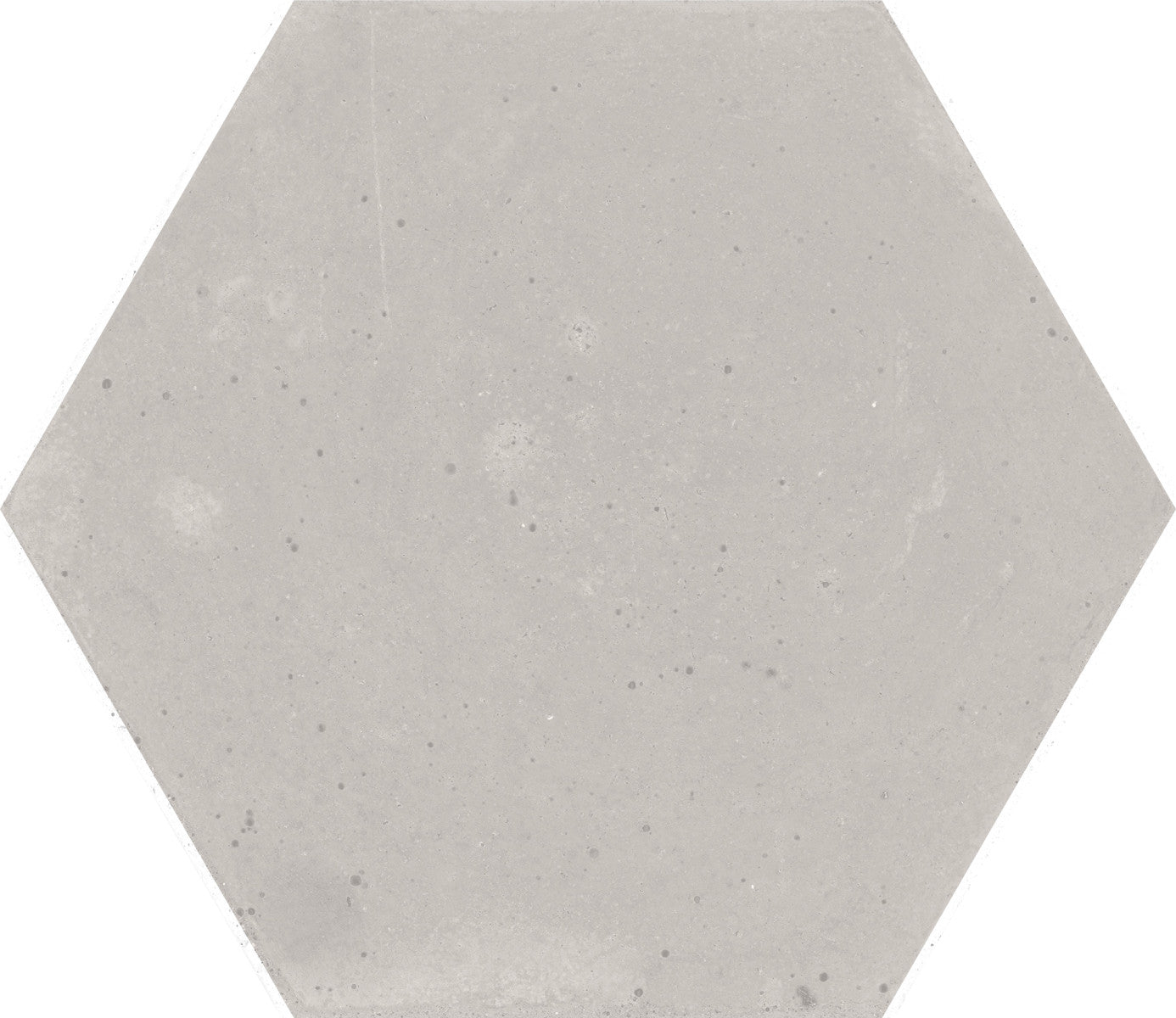 Love Affairs Concrete Light Grey 8x9 Hexagon Field Tile Matte