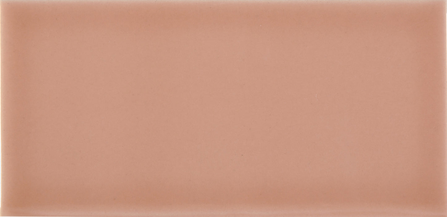 Cursive Rose Gold 3x6 Field Tile Glossy