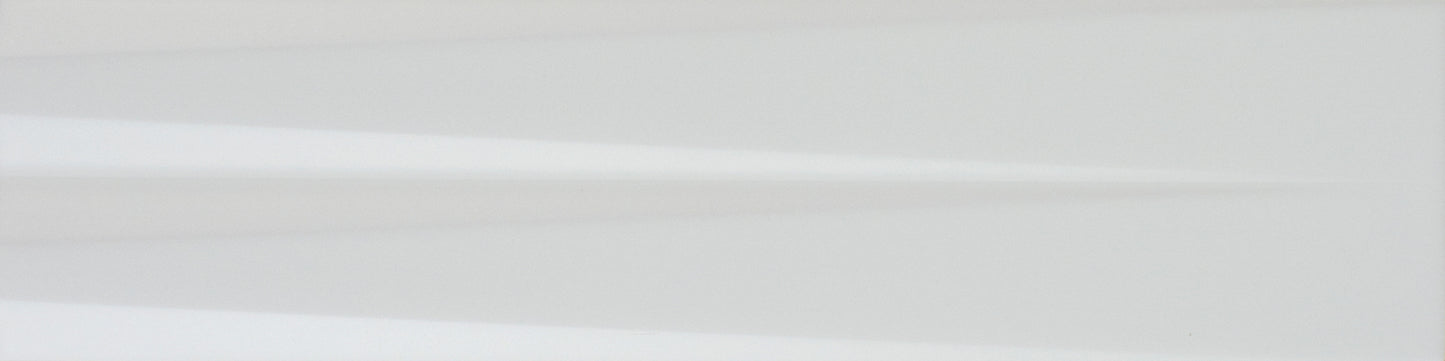 Stripes Ice White 3x12 Transition Decorative Tile Matte