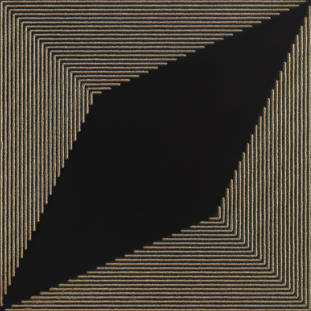 Angle Black 12x12 Decorative Tile Rectified