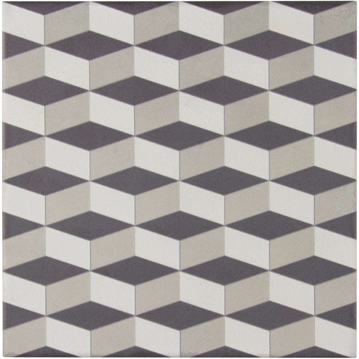 Encaustic Echoes Obsidian 8x8 Trek Decorative Tile