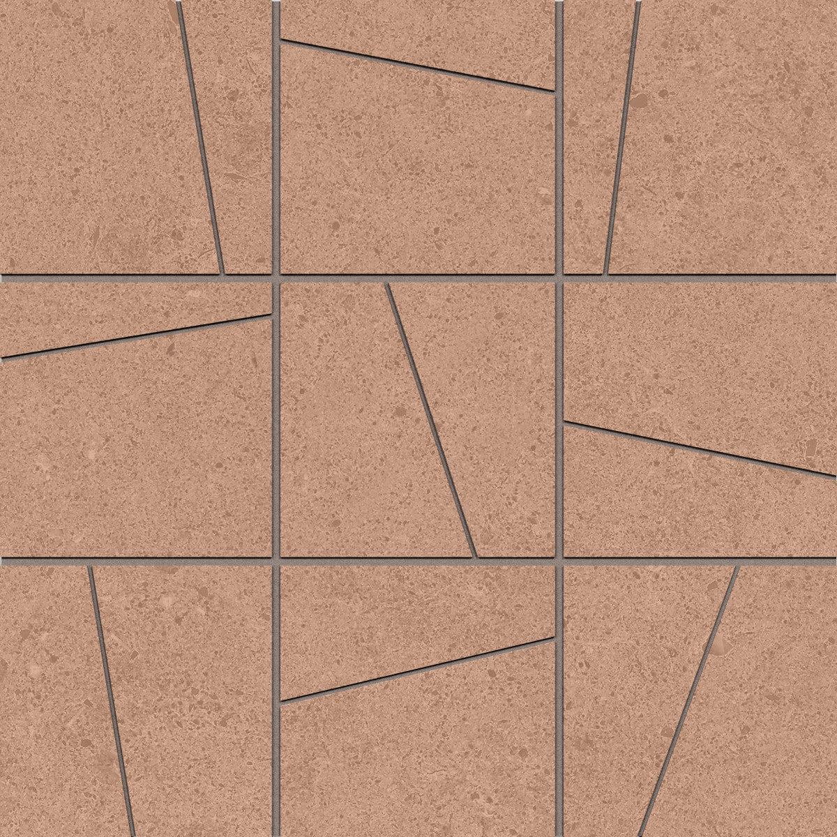 Argent 2.0 Sunkissed Rose 4x4 Random Angle Mosaic