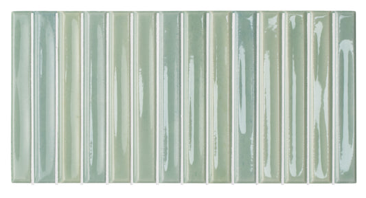 Colour Notes Kiwi 5x10 Bars Decorative Tile Glossy