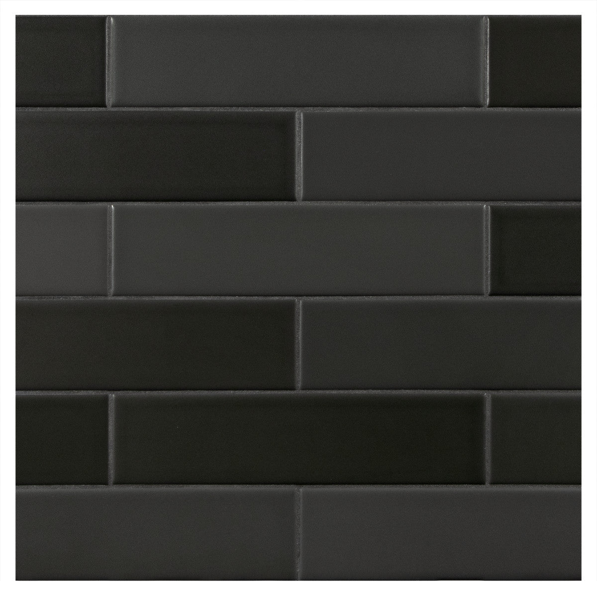 TrueTones Porcelain 16 Shades Of Black Matte 2-1/2x10 Field Tile