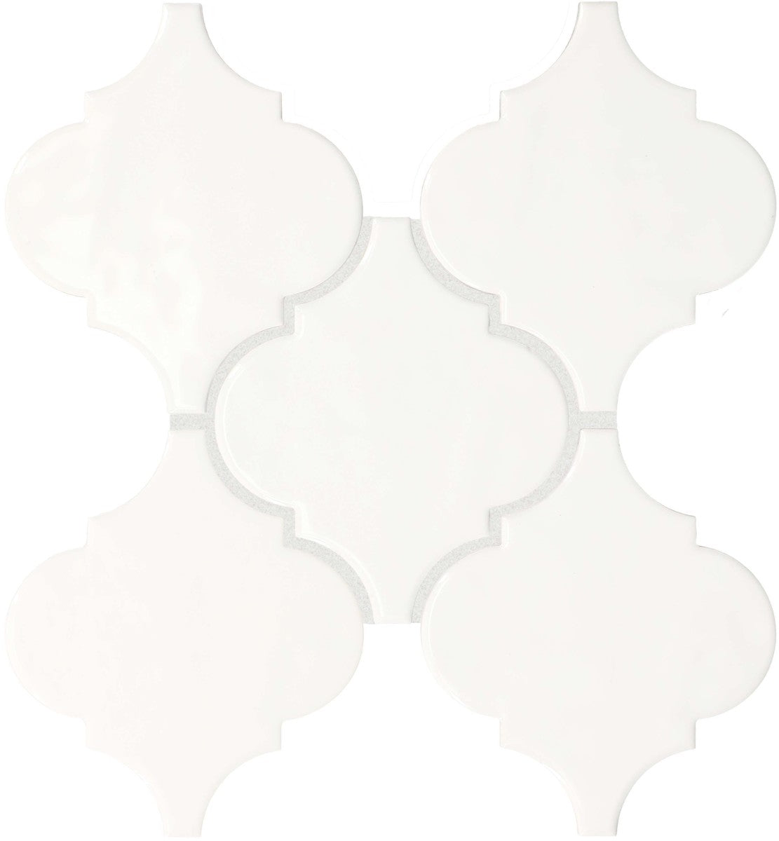 Pixie White 6" Arabesque Wall Tile Glossy