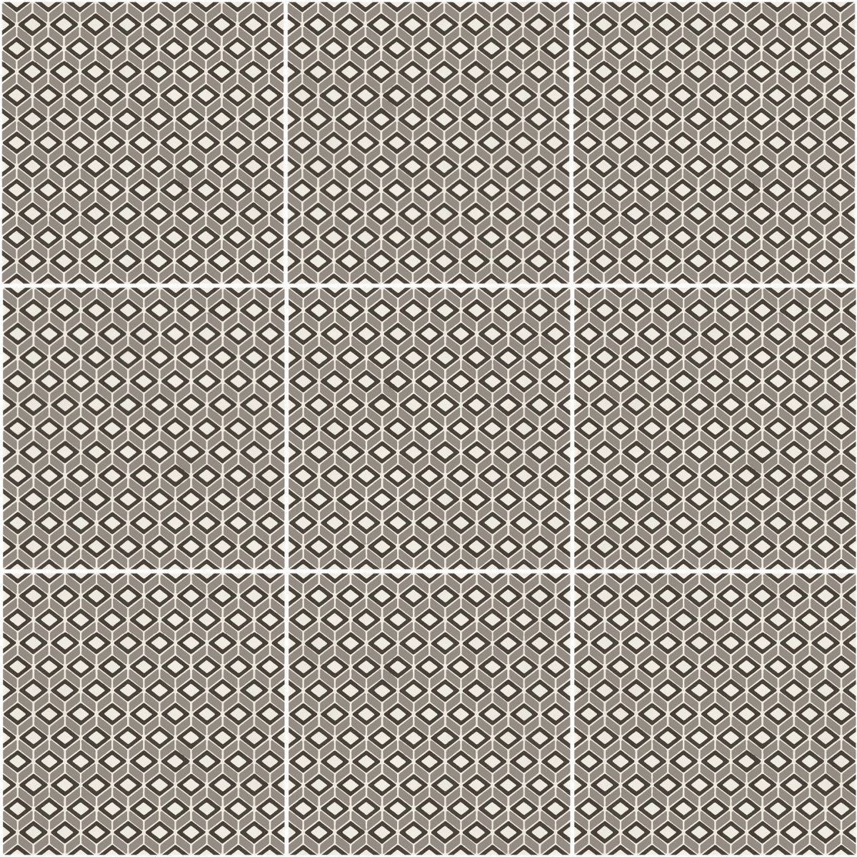 D_Segni Chalk/Mud/Midnight/Sand Blend 8x8 Birdseye Decorative Matte