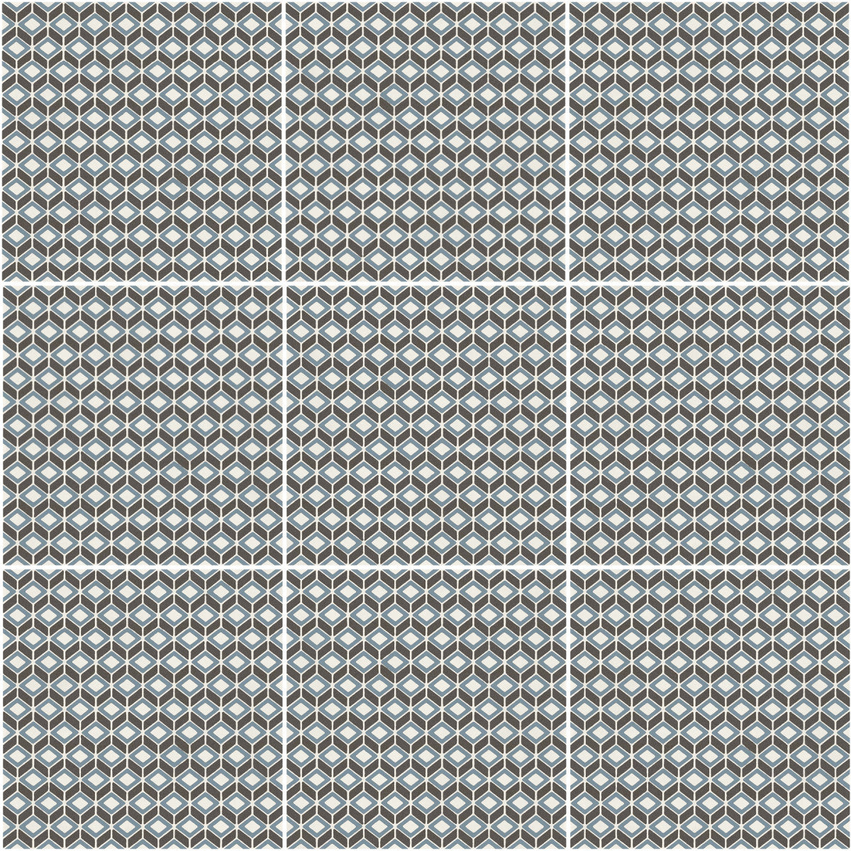 D_Segni Chalk/Midnight/Shadow/Smoke/Denim Blend 8x8 Birdseye Decorative Matte