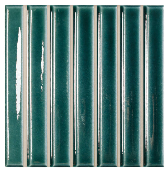 Sweet Bars Teal 5x5 Field Tile Gloss