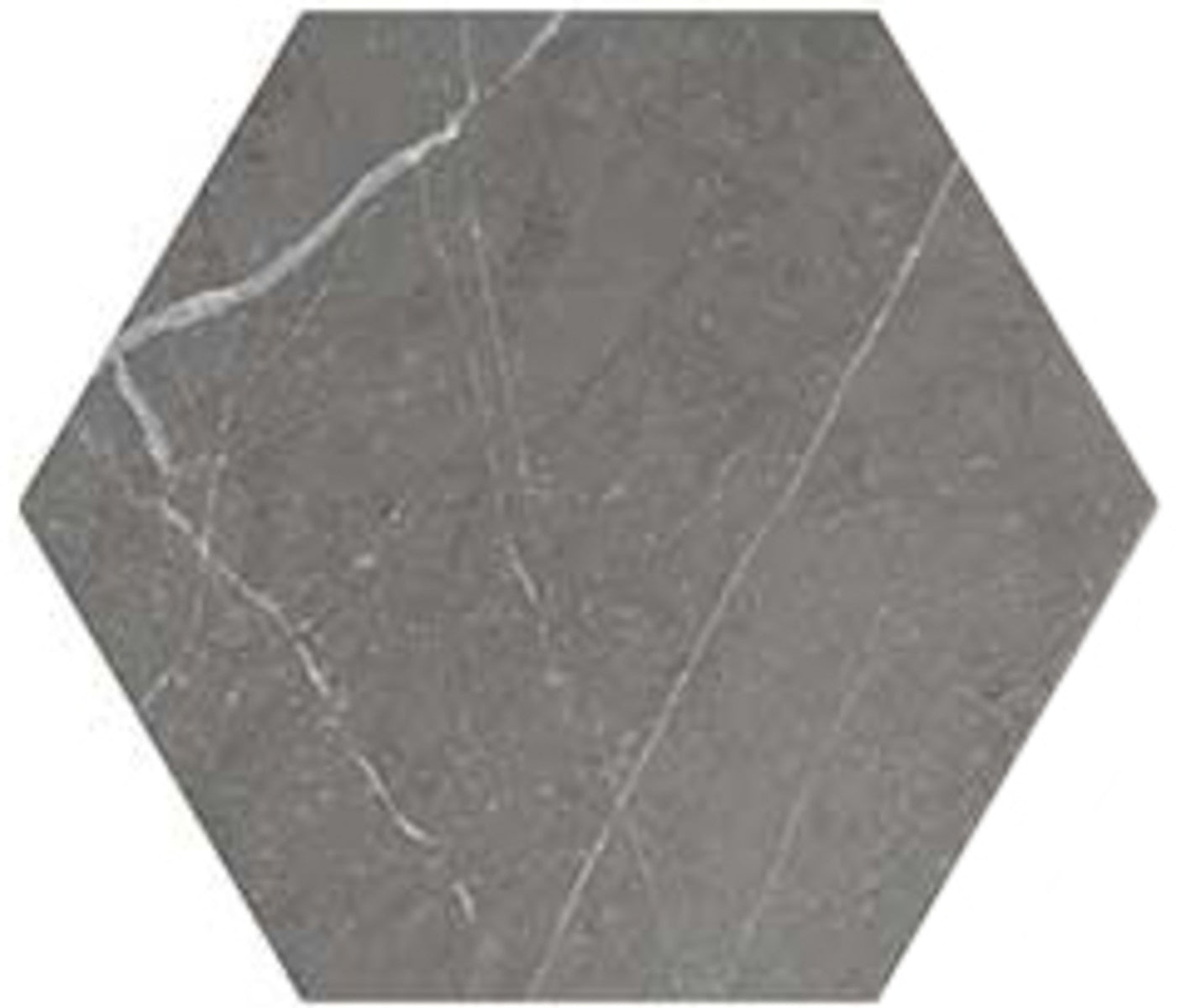 Love Affairs Petra Charcoal 8x9 Hexagon Field Tile Matte