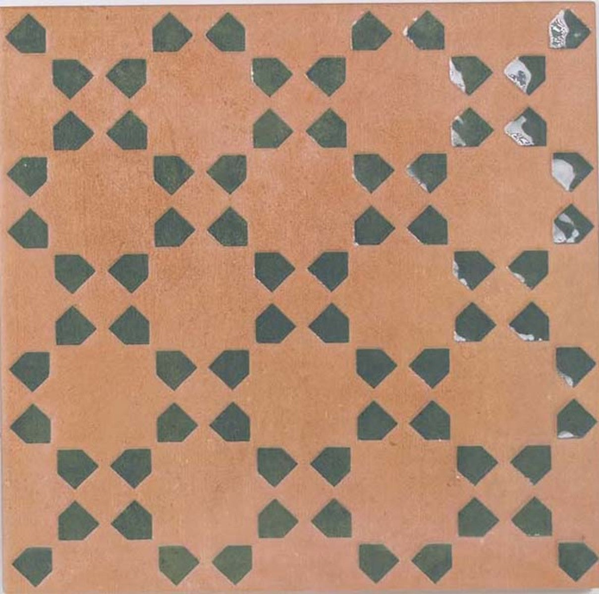 Bejmat Tan Olive 6x6 Decorative Tile Matte