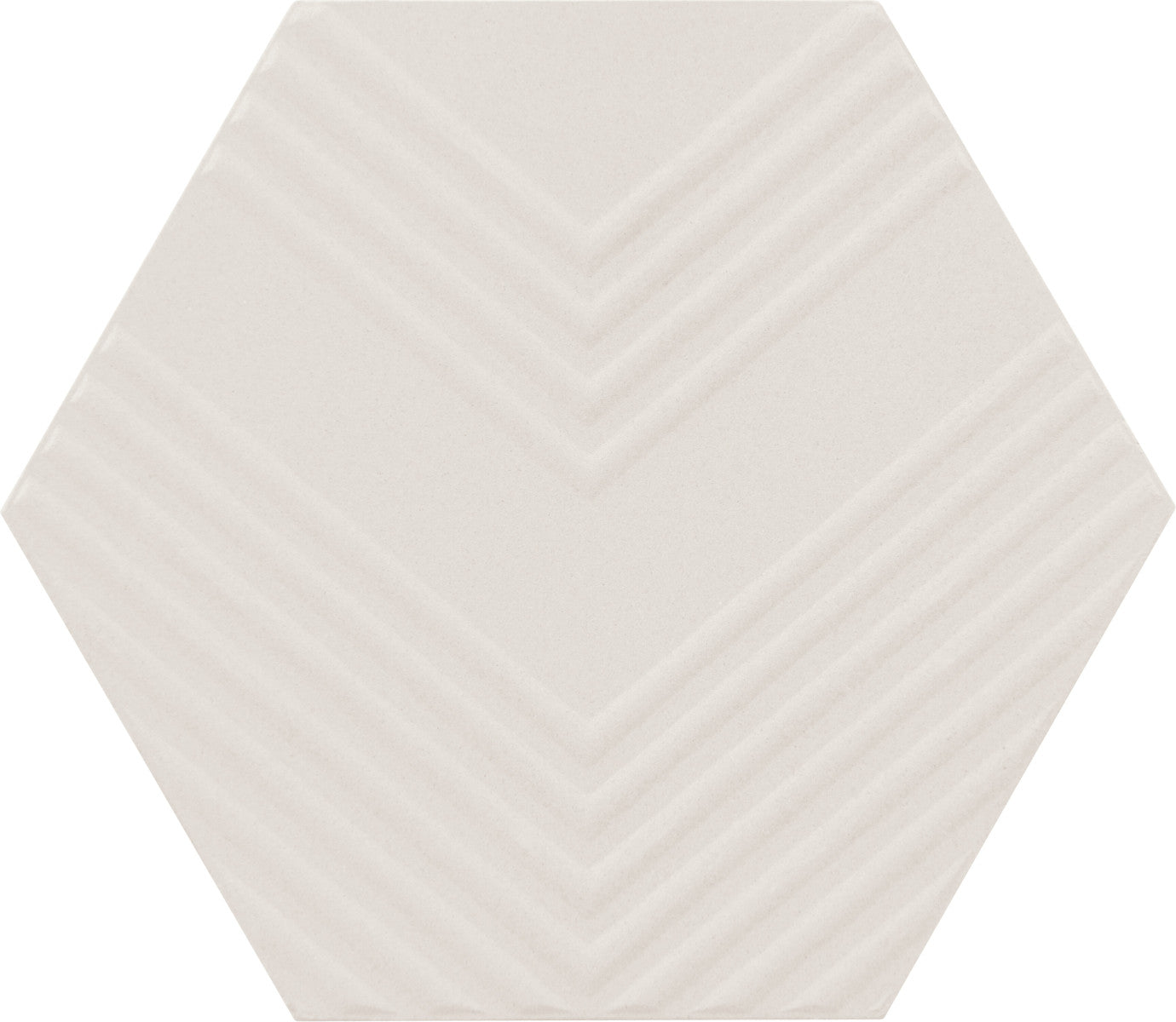 Rhyme and Reason Bone 4x5 Hexagon Ripple Mix Field Tile