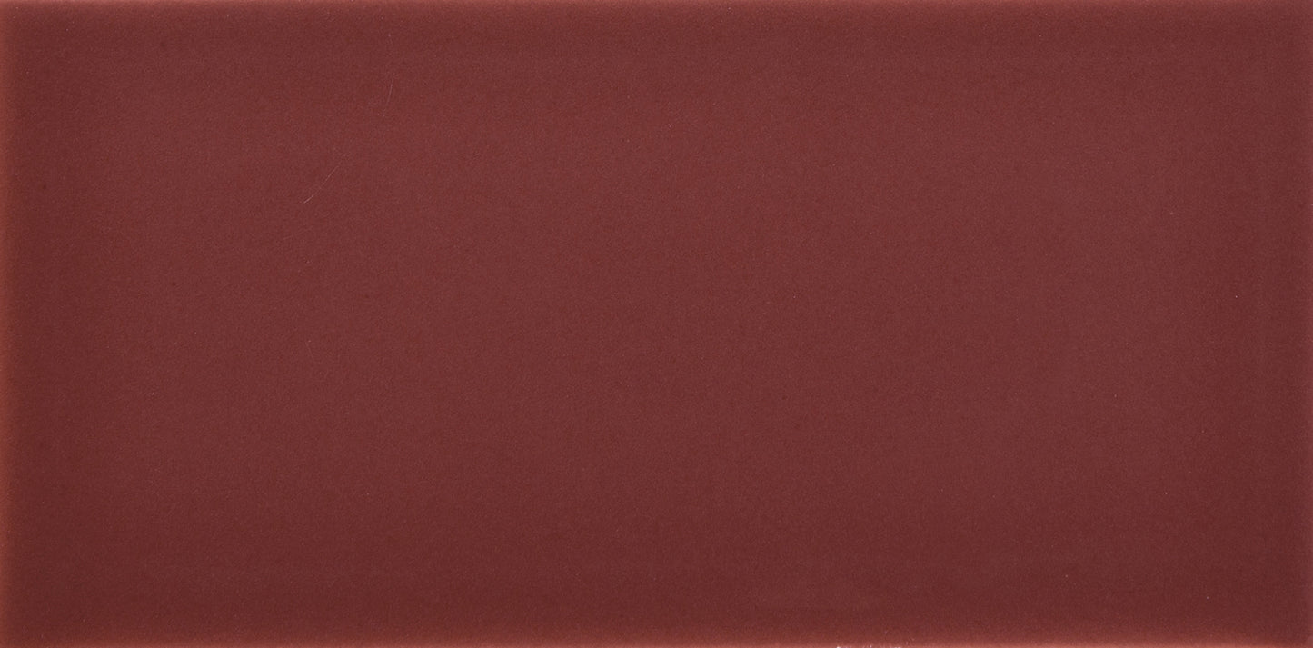 Cursive Oxblood 3x6 Field Tile Glossy