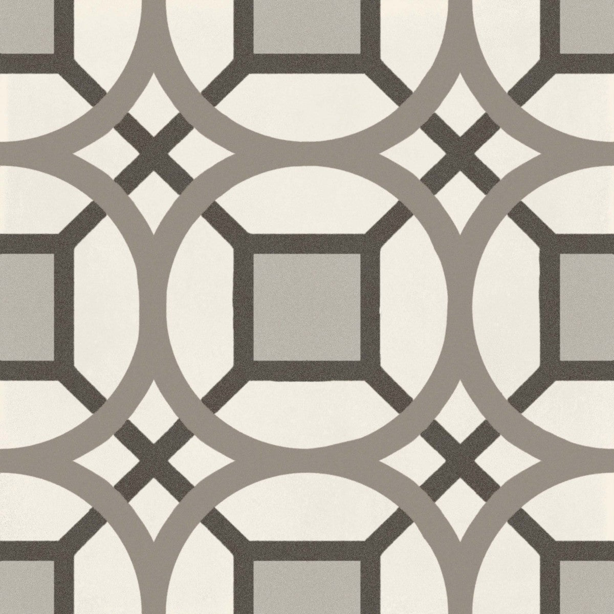 D_Segni Chalk/Mud/Smoke/Midnight/Sand Blend 8x8 Kaleido Decorative Tile Matte