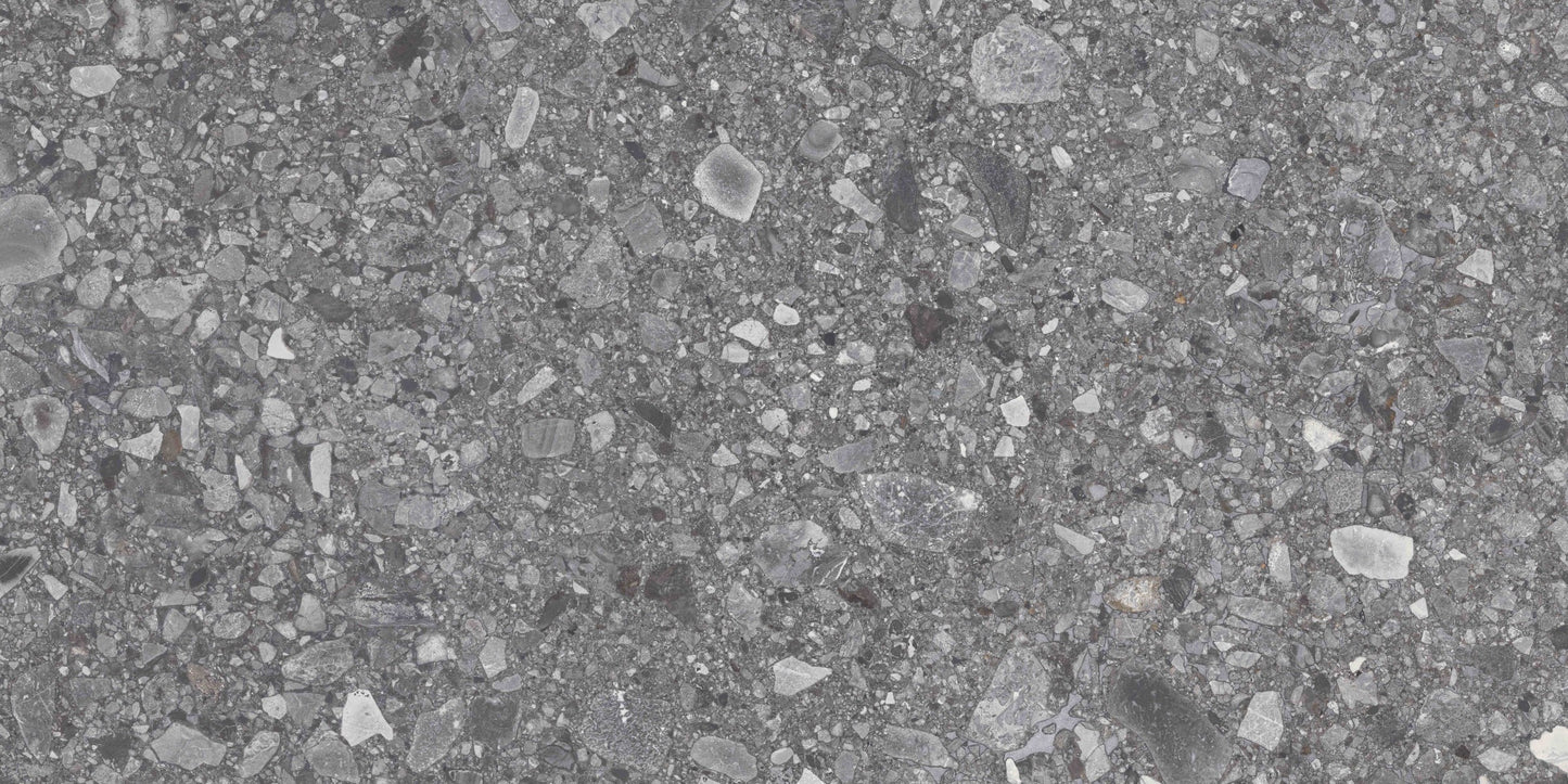 Santiago Dark Gray 3D Hex Mosaic Rectified