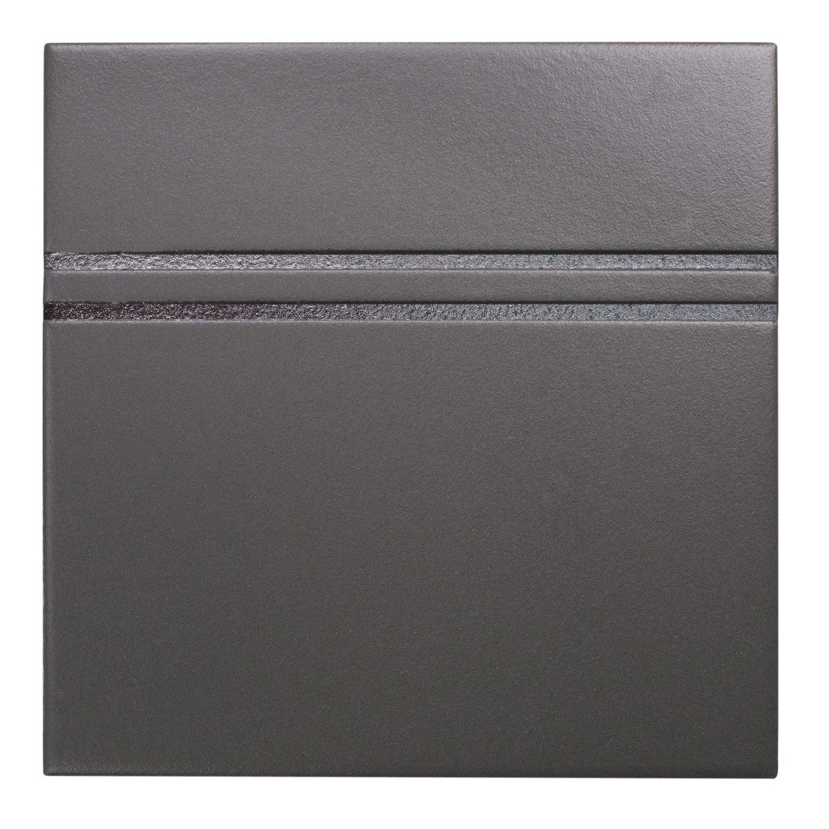 Point and Dash Titanium Silver 6x6 Dash Decorative Tile