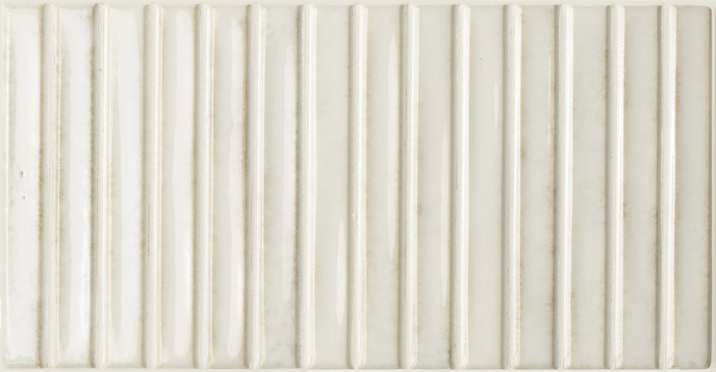 Potters Swan 5x10 Bars Decorative Tile Glossy
