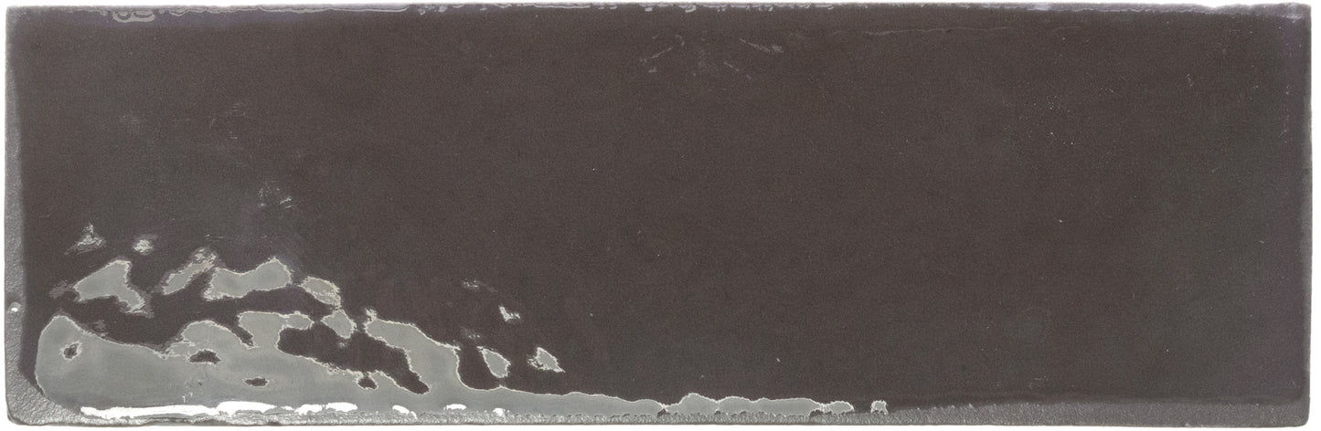 Rebels Nero 2x6 Field Tile Glossy