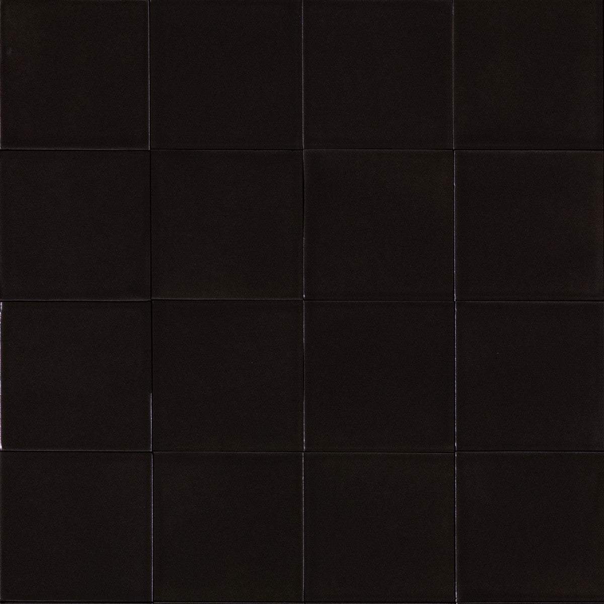 Santorini Black 4x4 Field Tile Semi-Matte