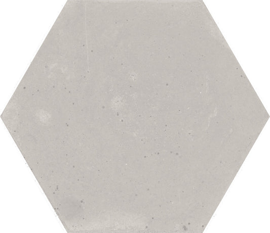 Love Affairs Concrete Light Grey 8x9 Hexagon Field Tile Matte