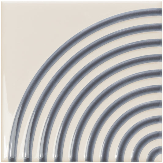 Twister Vapor & Titanium Blue 5x5 Twist Decorative Tile