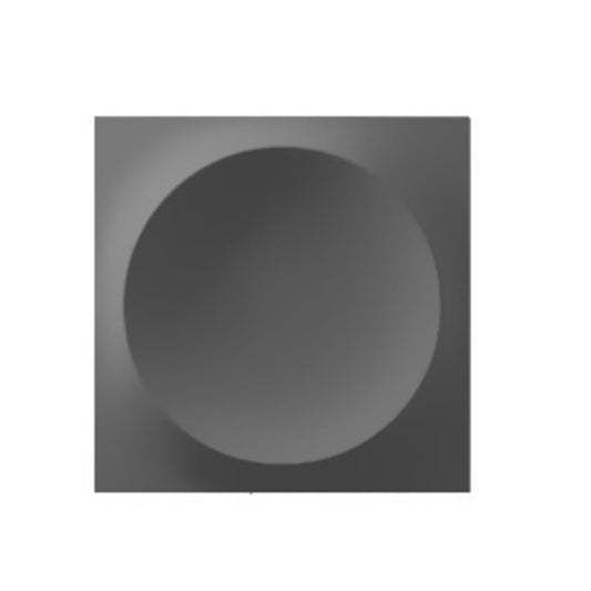 Wow Graphite 5x5 Moon Decorative Tile Matte (Ceramic)