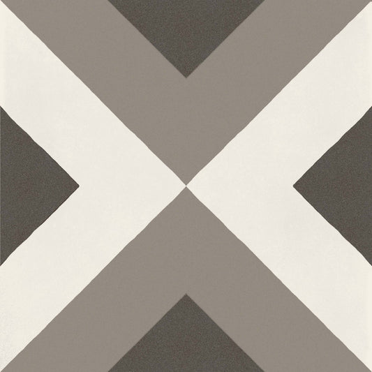 D_Segni Chalk/Mud/Midnight/Sand Blend 8x8 Double Diamond Decorative Tile Matte
