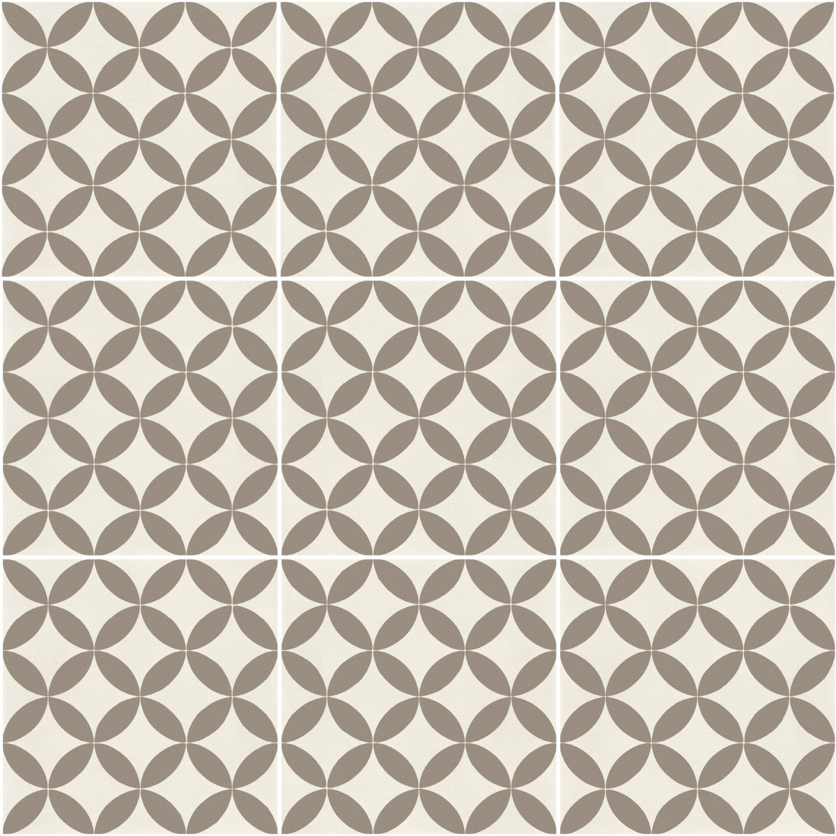 D_Segni Chalk/Mud Blend 8x8 Stella Decorative Tile Matte