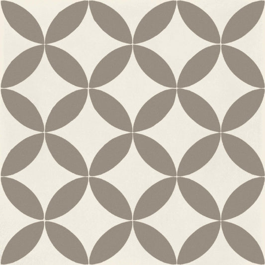 D_Segni Chalk/Mud Blend 8x8 Stella Decorative Tile Matte