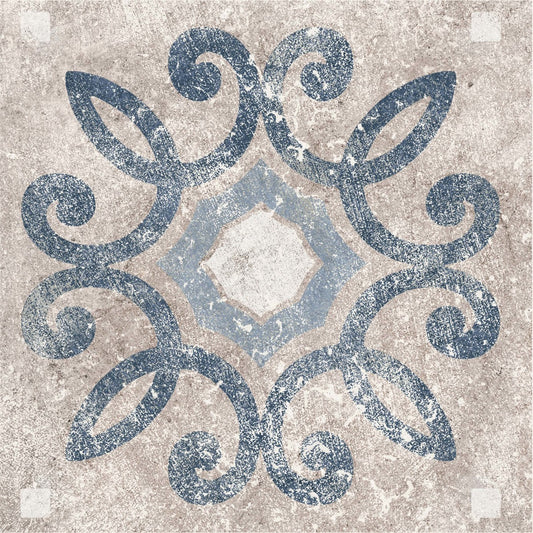 Creativo Lucca Blue 12x12 Deco Matte Rectified