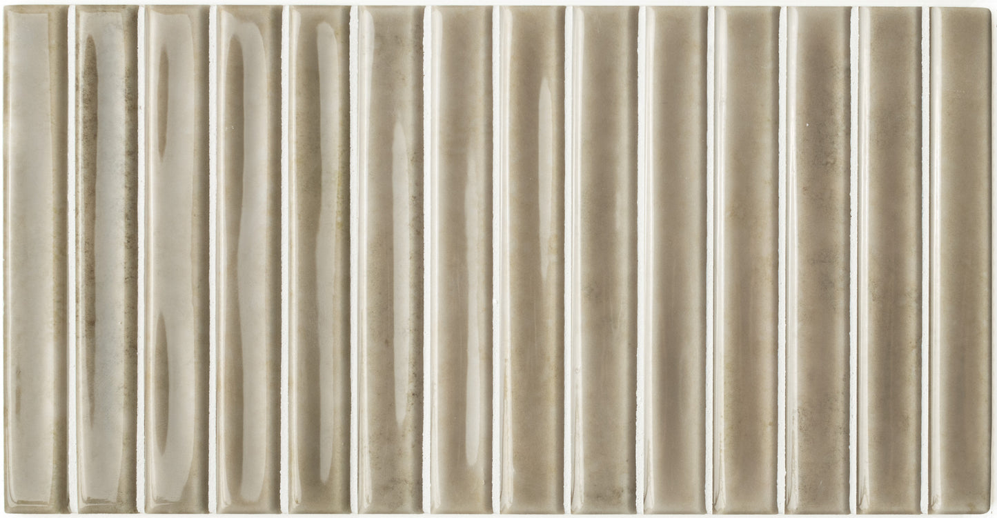 Potters Fossil 5x10 Bars Decorative Tile Glossy