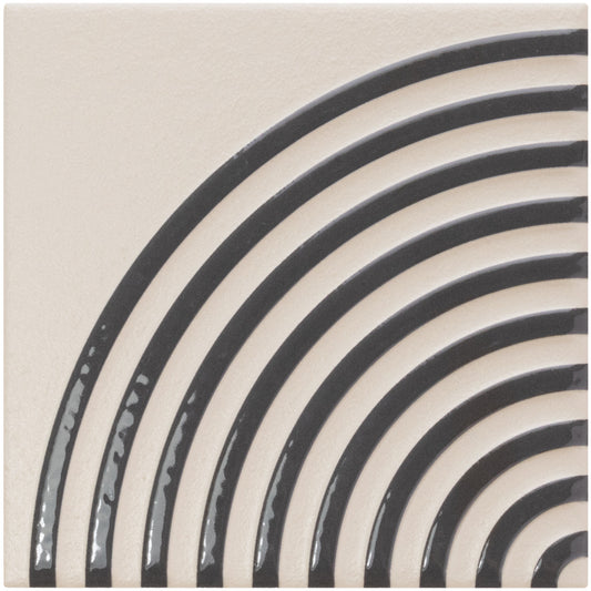 Twister Dove Stone & Graphite 5x5 Twist Decorative Tile