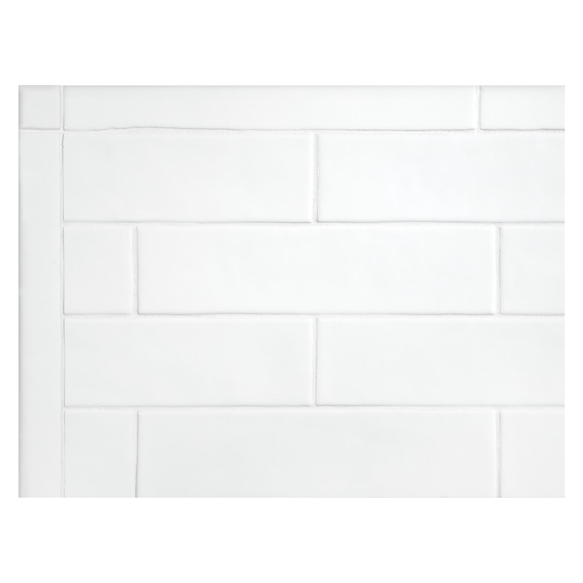 TrueTones Ceramics Light White Gloss 2x8 Zelli Field Tile Gloss