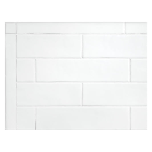 TrueTones Ceramics Light White Gloss 2x8 Zelli Field Tile Gloss