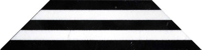 Part Deco Series Thassos Select Polished And Nero Marquina Select Polished 3x12 Modique Mosaic Polished