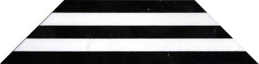 Part Deco Series Thassos Select Polished And Nero Marquina Select Polished 3x12 Modique Mosaic Polished