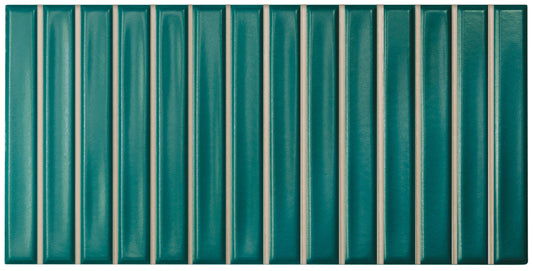 Sweet Bars Teal 5x10 Field Tile Matte