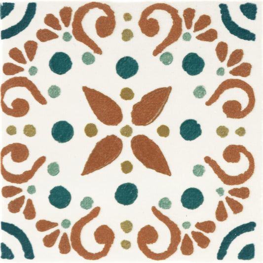 Cotto Revival Valencia 4x4 Decorative Tile Glossy