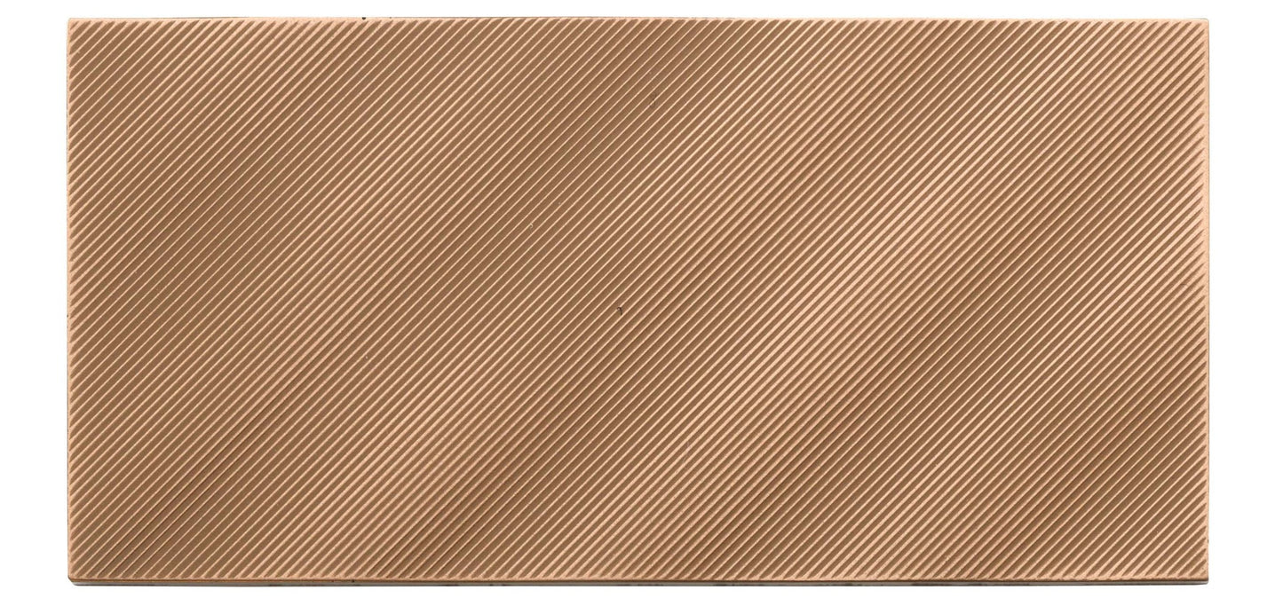 Refined Metal Bronze Gloss 4x9 Field Tile Linear Wave