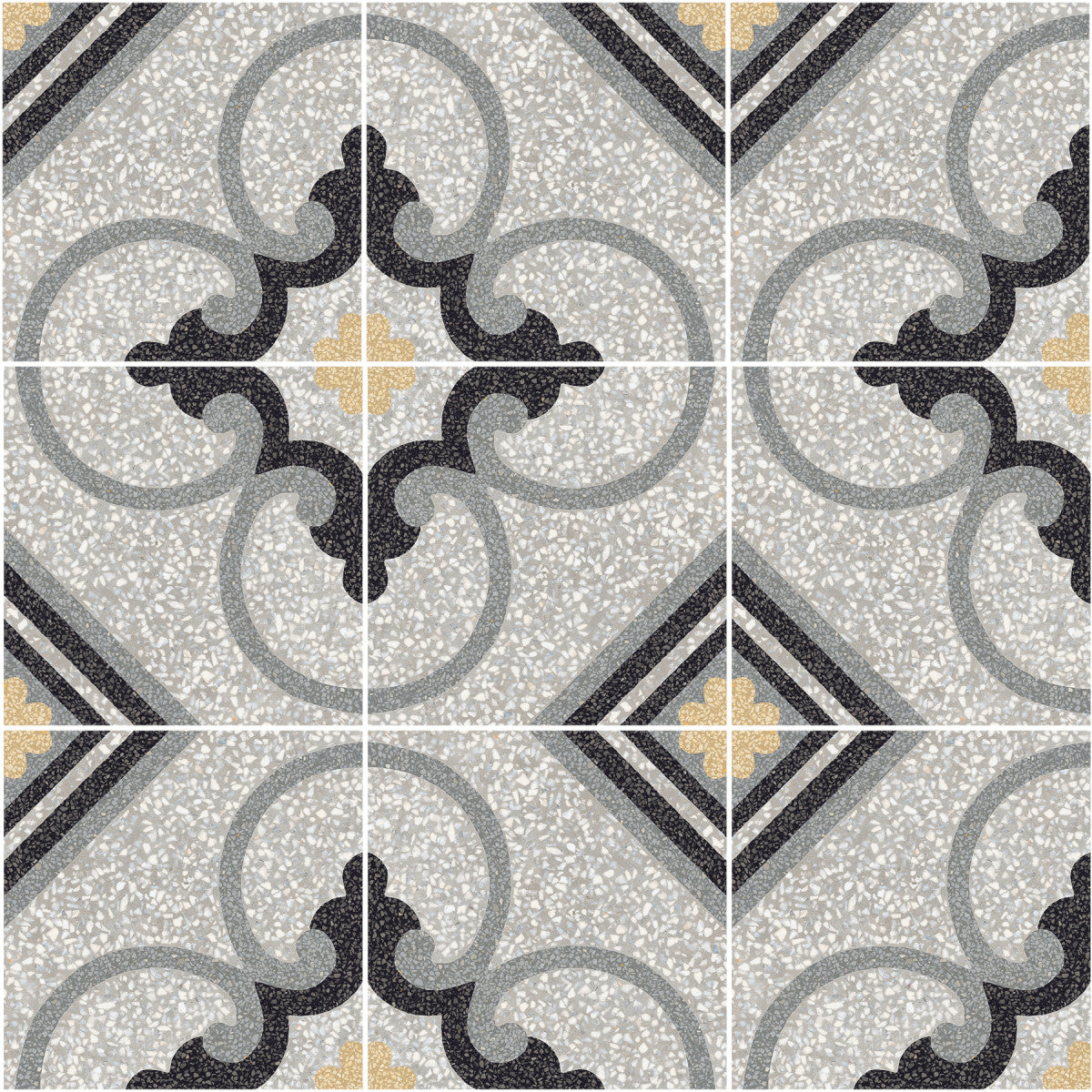 D_Segni Terrazzo Fresco 8x8 Fresco Decorative Tile Matte