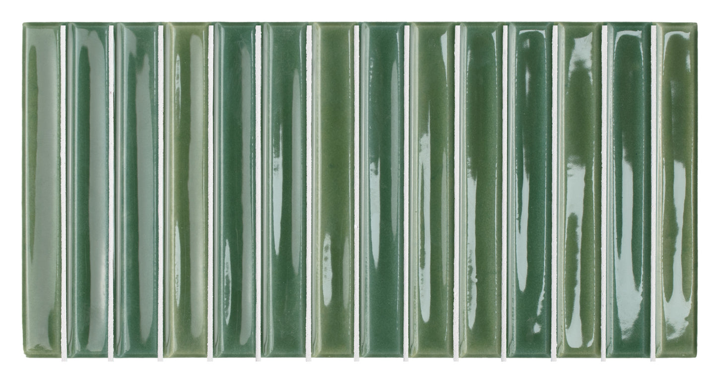 Colour Notes Fennel 5x10 Bars Decorative Tile Glossy