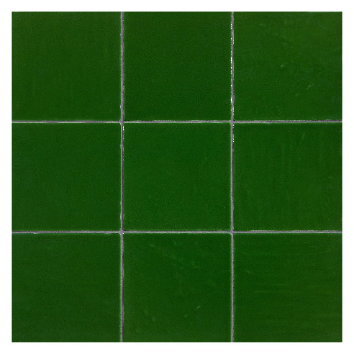 TrueTones Ceramics Lauren Green Crackle 4-1/2x4-1/2 Zelli Field Tile Crackle