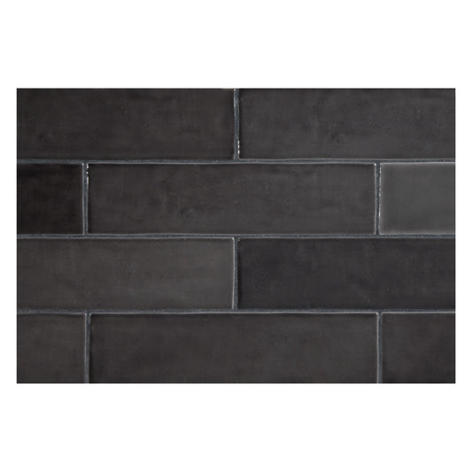 TrueTones Ceramics Toasted Grey Gloss 2x8 Zelli Field Tile Gloss