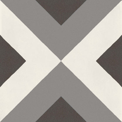 D_Segni Chalk/Midnight/Shadow/Smoke Blend 8x8 Double Diamond Decorative Tile Matte