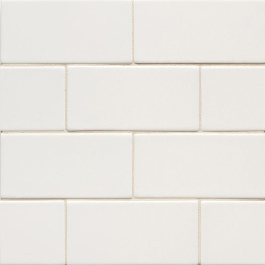 6th Avenue White 3x6 Field Tile Matte