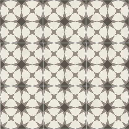 D_Segni Chalk/Mud/Midnight/Sand Blend 8x8 Starlit Decorative Tile Matte