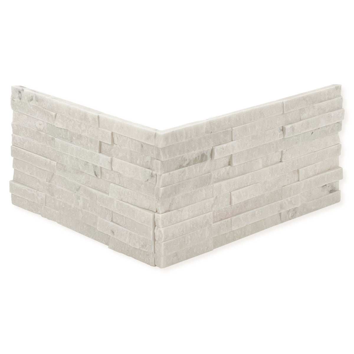 Cladding Series Alabaster 3x12 Mini Split Corner Split Face