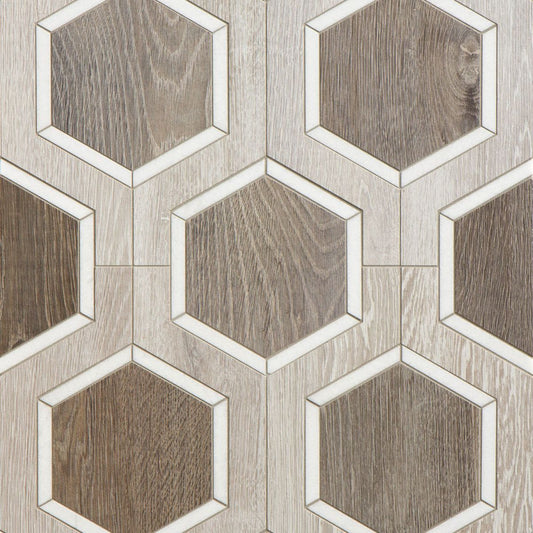 Sterling Row Linen 9x13 Buckle Decorative Tile Matte