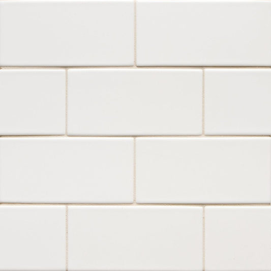 6th Avenue White 3x6 Field Tile Glossy