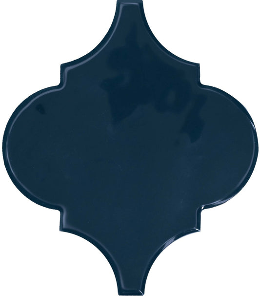 Playscapes Midnight Blue 6" Arabesque Wall Tile Glossy
