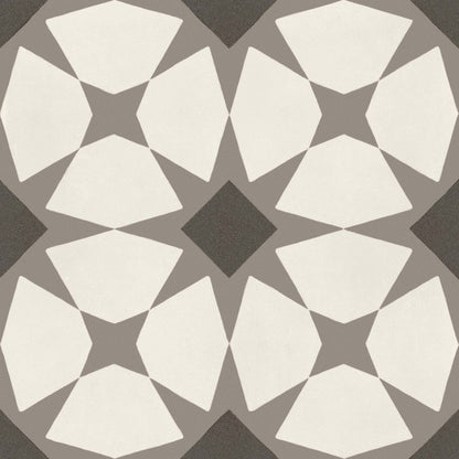 D_Segni Chalk/Mud/Midnight/Sand Blend 8x8 Starlit Decorative Tile Matte